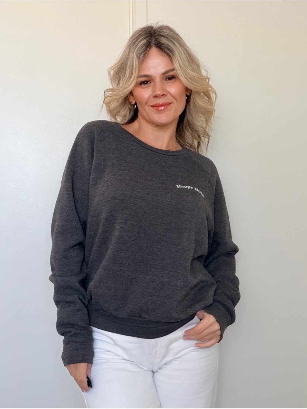 New Project Social T Happy Hour/Hungover Reversible Sweatshirt